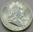 US 1948-D Franklin Half Dollar  **
