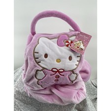 New Hello Kitty Packable Plush Throw 60/45 inch PINK Blanket Christmas NWT