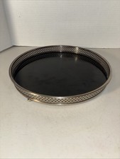 Shefield MCM vintage? Vassoio Formica Piatto Argento 10,25” Reticolato