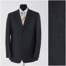 Mens Grey Blazer 42R UK Size CHIC Sport Coat Wool Jacket