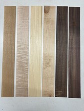 6 Pcs, White Oak+Hard Maple+Basswood+Rosewood Thin Lumber 24" x 3" x 1/16" #47
