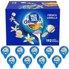 French Vanilla Coffee Creamer Singles, 192 Creamer Singles Included Great for...
