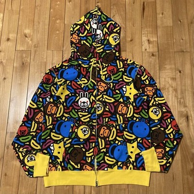 BAPE Animal Milo Full Zip Hoodie XL Rare Safari Print Pullover