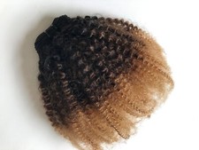 Brazilian 1B/4/27 Afro Kinky Curly Human Hair Extension for Woman Hair Weft 100g