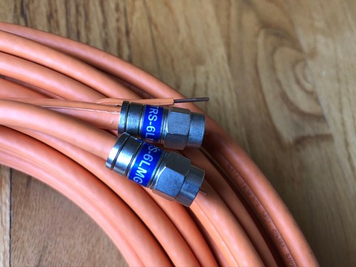 RG6 RG-6 Direct Burial Dual Twin Coaxial Video Cable In/Outdoor w Ground Mssnger - Picture 10 of 11
