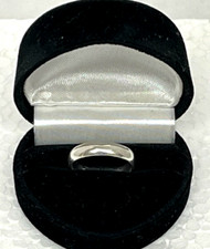 Vtg Solid Sterling Silver PLAIN BAND RING size 6 WEDDING Comfort Promise 925