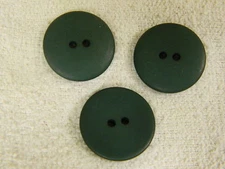 25 NEW 1 INCH DULL FINISH  CHRISTMAS GREEN BUTTONS