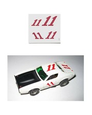 AFX RED 11 Charger water slide DECAL Aurora Tyco Autoworld PLEASE READ