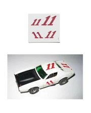 AFX RED #11 Charger water slide DECAL Aurora Tyco Autoworld PLEASE READ