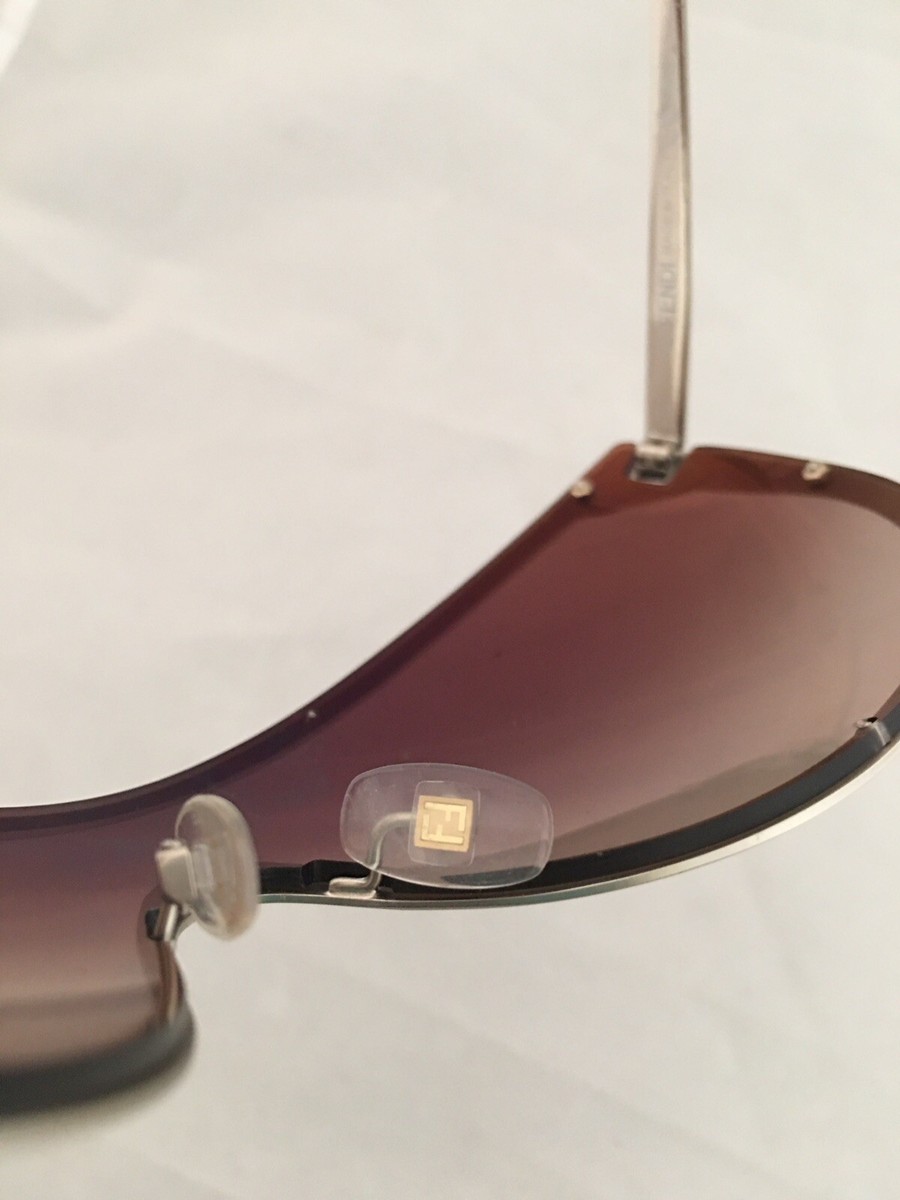 FENDI Wrap Around Racer Sunglasses Silver FF-0057-S MXNOH  display picture 3