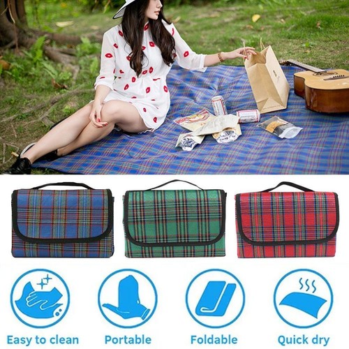 Picnic Blanket Mat 200cm Waterproof Camping Outdoor Beach Festival Rug