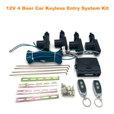 12V 4 Door Car Remote Control Central Door Lock Locking Keyless Entry System Kit