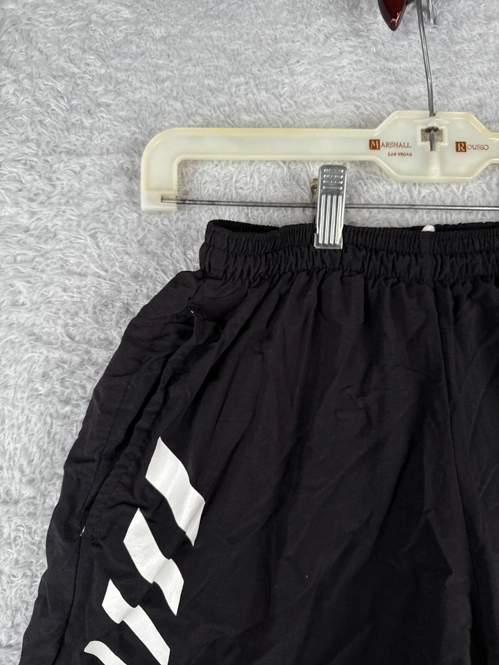 VINTAGE Pantalones Cortos Descente Ciclismo Adulto Pequeño Negro Blanco Acolchado Nylon Shell Baúl Foto 4 de 4