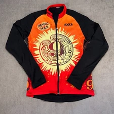 Louis Garneau Jacket Mens Small Orange Cycling Jersey Magic Hat Brewing Full Zip