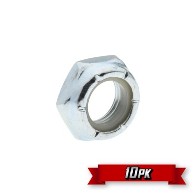 Jam Nylock Nut (Nylon Insert Lock Nut), 3/4''-10 Thread, Zinc {10pk}