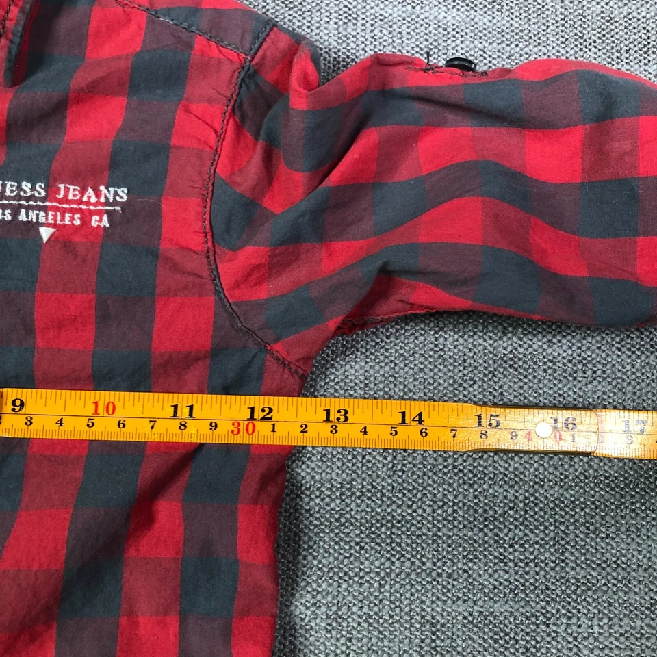 Camisa Guess Niños 3T Niño Rojo Gris A Cuadros Manga Larga Abotonada Informal Foto 4 de 4