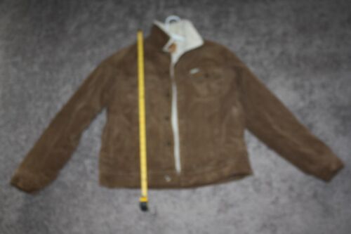 Vintage Y2K American Eagle Sherpa Lined Corduroy Jacket Men's Size M Tan / Brown - Picture 4 of 12