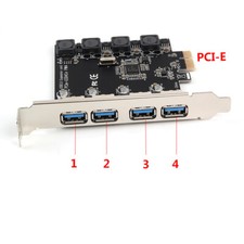 4 Port PCI-E to USB 3.0 HUB PCI Express NEC Expansion Card Adapter 5 Gbps Speed