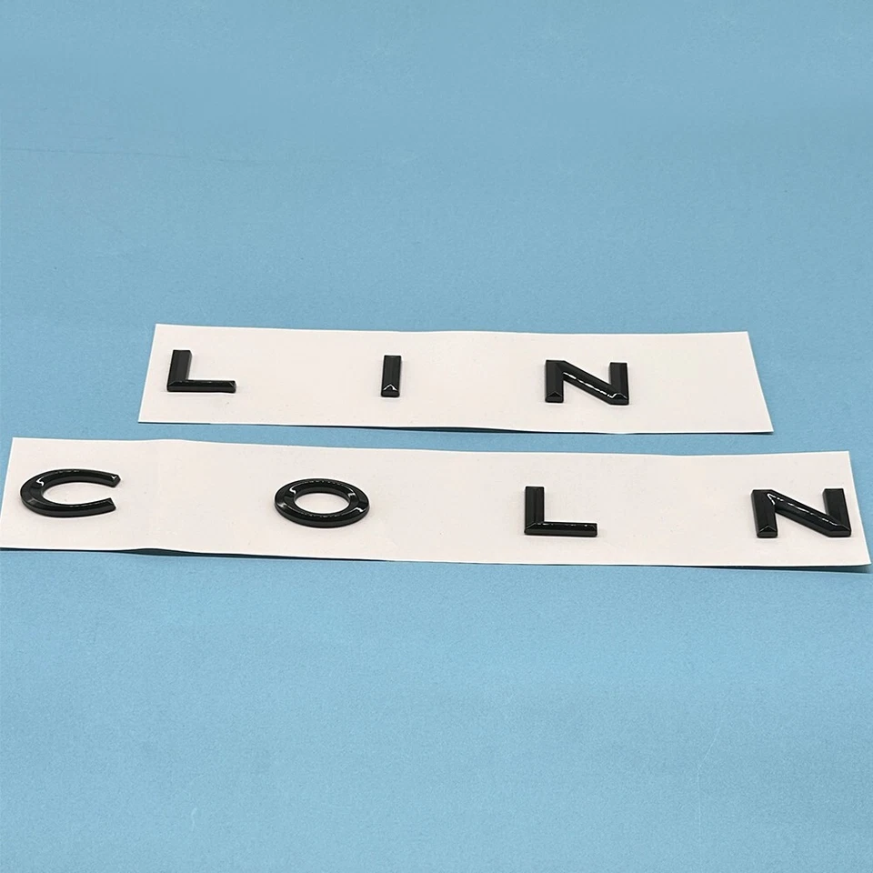 Emblema Lincoln Letras Negras Brillantes Insignia Calcomanía Para Navegador Aviador MKZ OEM Foto 4 de 4