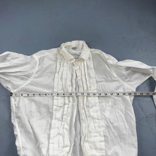 Vtg 1940s Arrow Mitoga Sanforized Formal Shirt 15 - 33 Tuxedo Dress White - Picture 5 of 10
