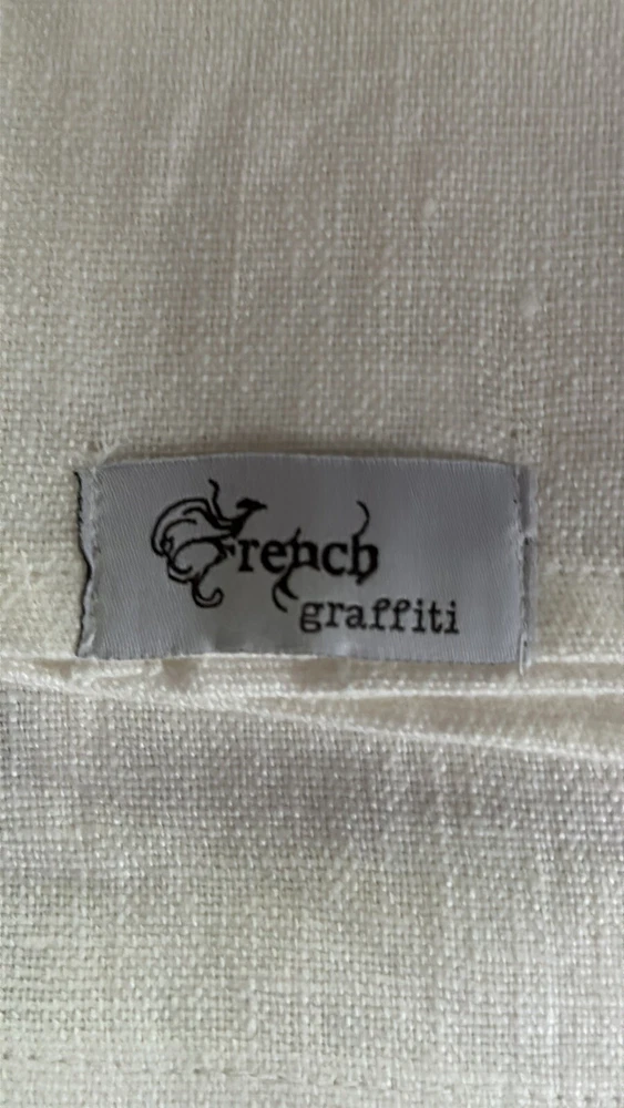 Pickleball “ONE MORE ROUND” LINEN GUEST TOWEL, White. NWOT