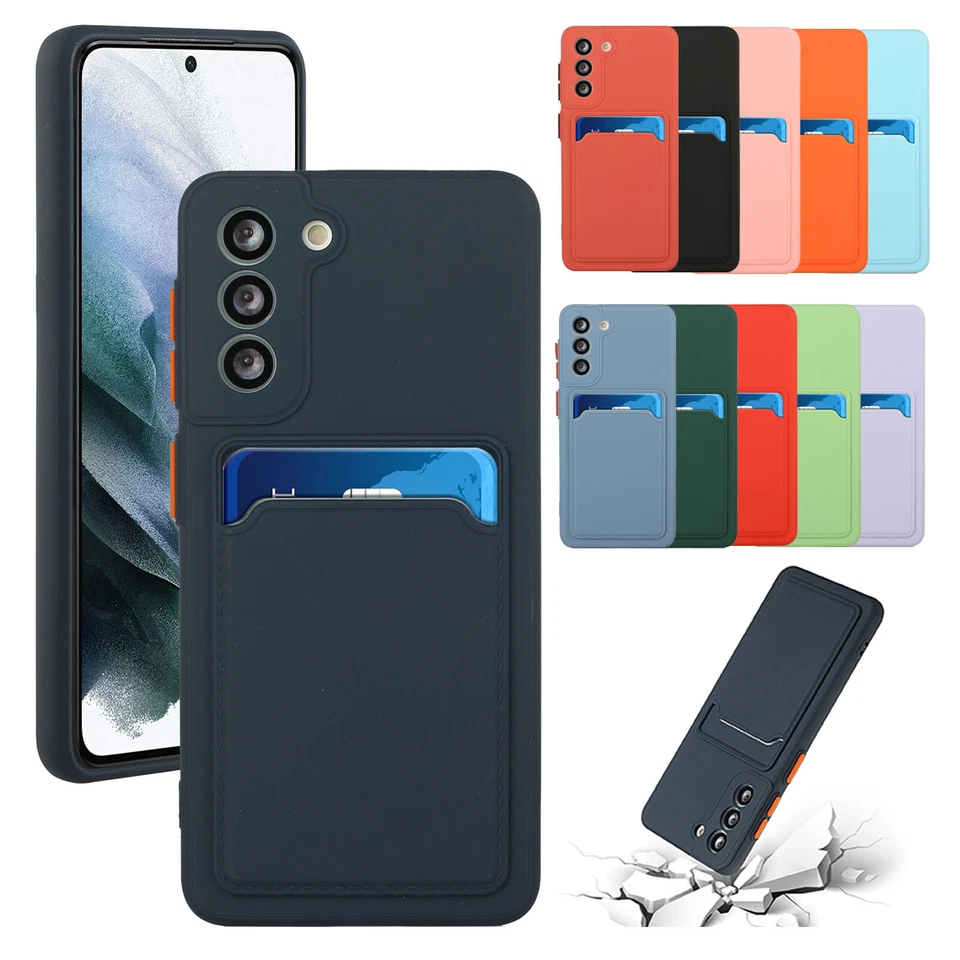 Shockproof Card Slot Rubber Back Case Cover Fr Samsung Galaxy S22/S22+/S22 Ultra - Image 2 of 4