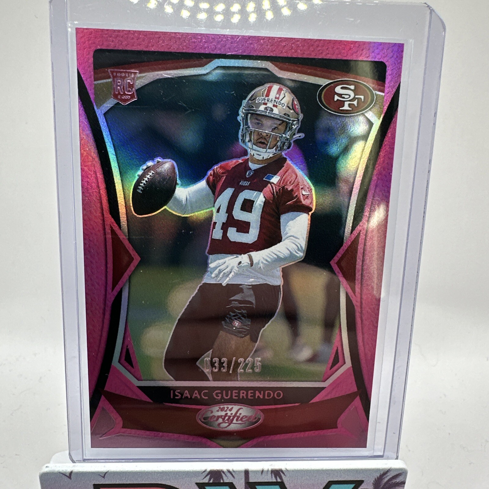 2024 Panini Certified Isaac Guerendo #197 Pink /225 San Francisco 49ers RC