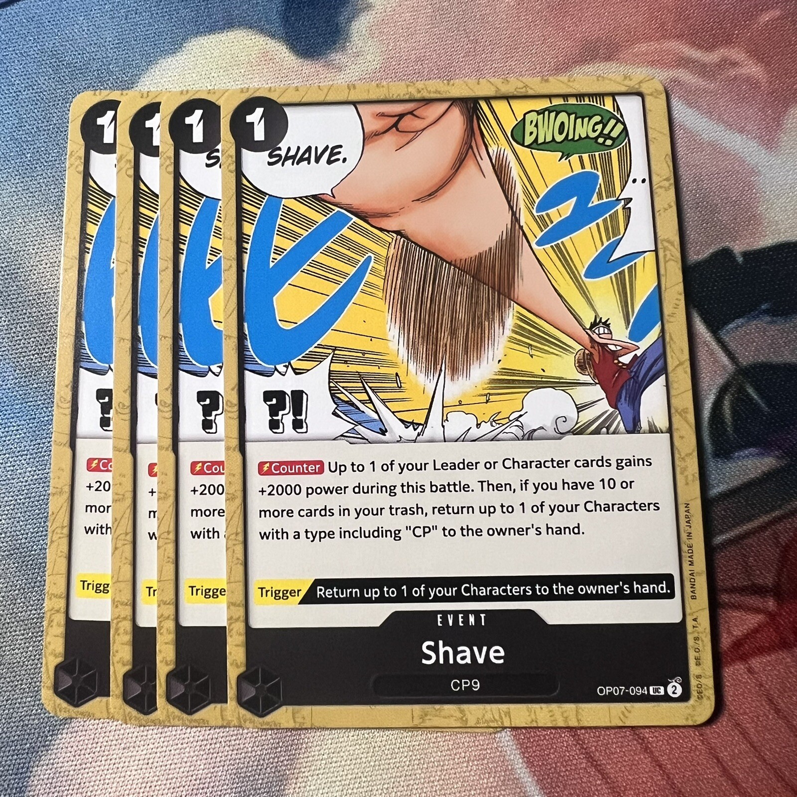 4x Shave OP07-094 UC One Piece 500 Years in the Future English Card Playset