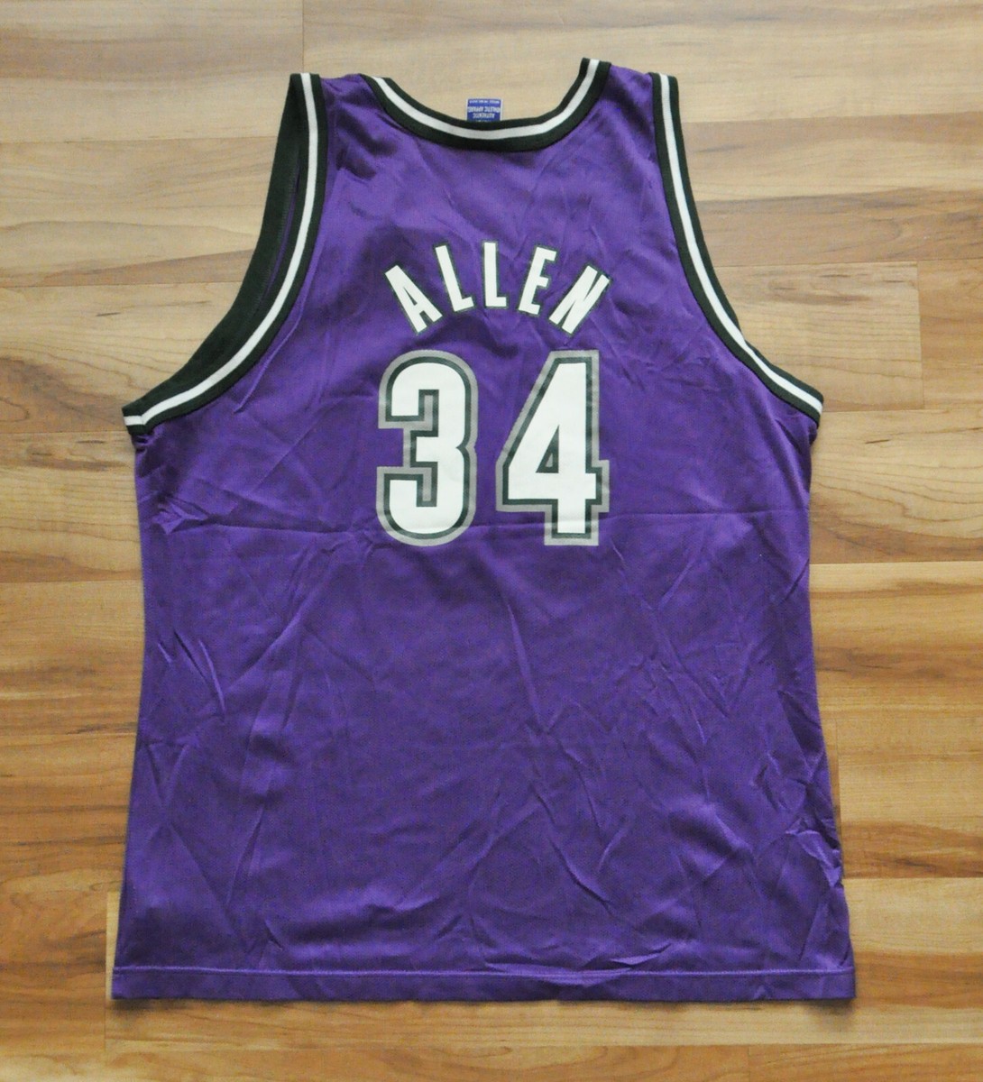 Ray Allen Milwaukee Bucks Champion Jersey Purple NBA Men 44