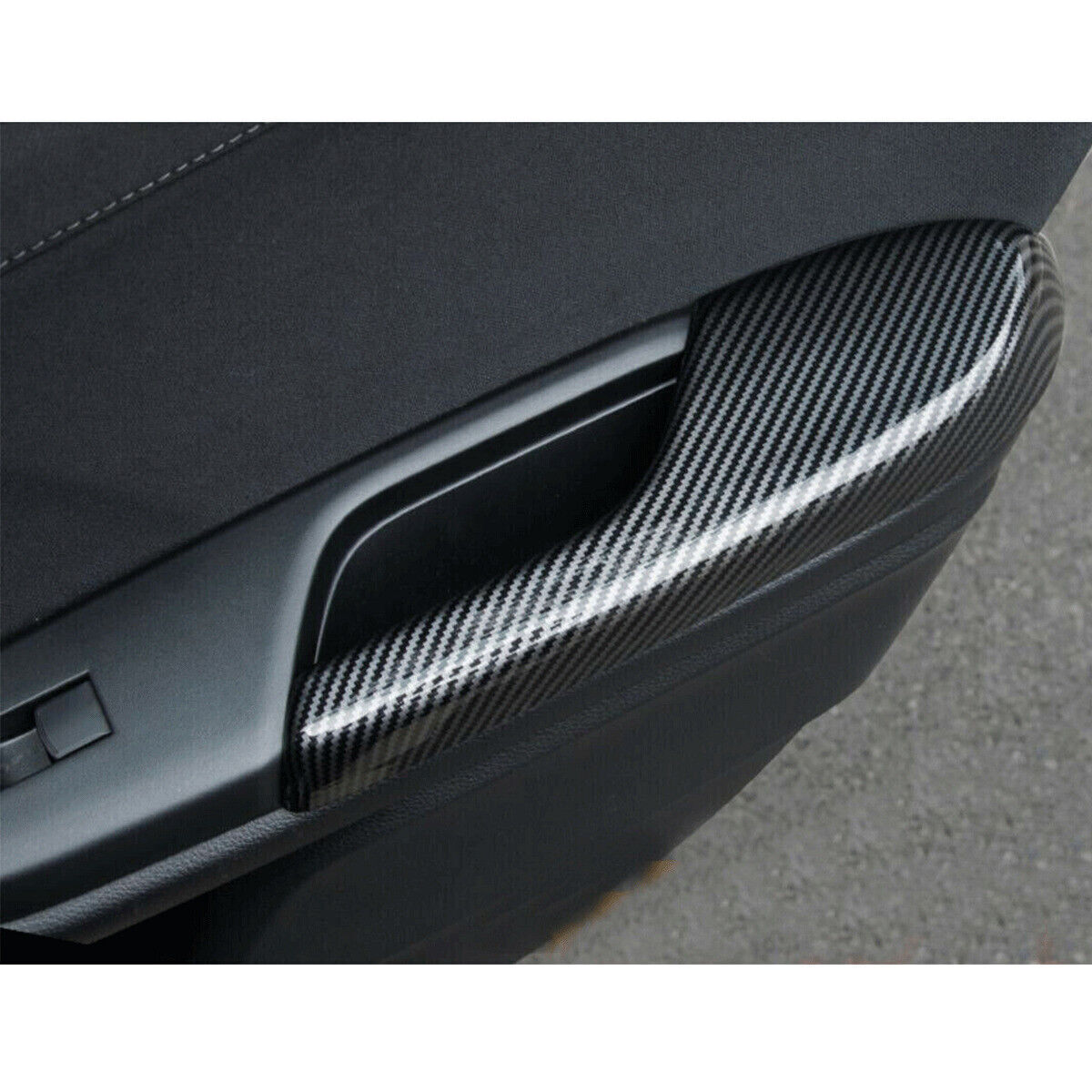 4X For Honda Civic 10th 2016-2020 Carbon Fiber Interior Door Armrest Trim Cover 4X For Honda Civic 10th 2016-2020 Carbon Fiber Interior Door Armrest Trim Cover