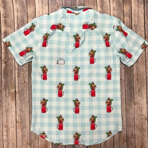 Camisa RSVLTS Sunday Bloody Funday Kunuflex Manga Corta Mediana Para Hombre Azul - Imagen 2 de 8