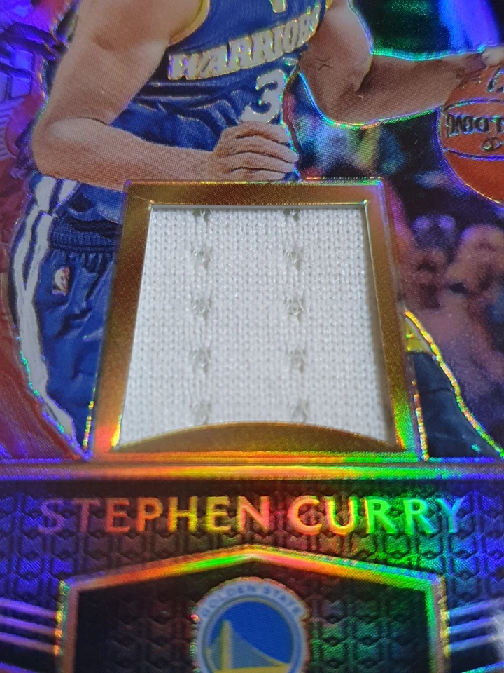 Camiseta deportiva Panini Select Stephen Curry 2016 #parche púrpura/99 Prizm Game Worn - rara Foto 2 de 4