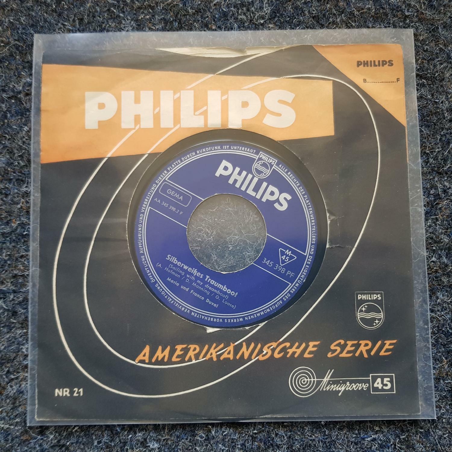 7"" Single Vinyl Maria und Franco Duval - Auf Wiedersehn, Marlen/ Silberweisses T