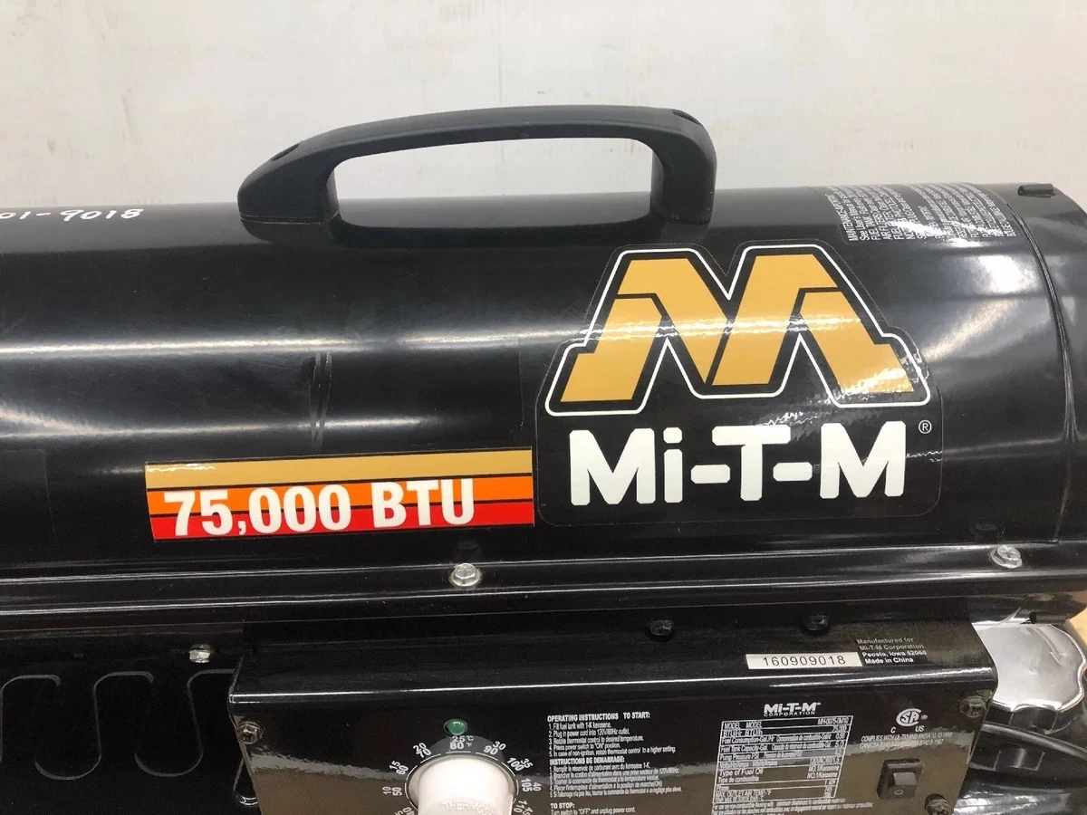 Used! Mi-T-M 75,000 BTU Kerosene Forced Air Heater-DFA75T Portable Space  Heater | eBay