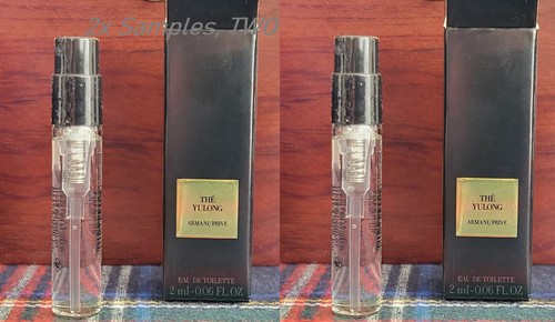 2x Giorgio Armani Prive The Yulong Men's Cologne Sample 2ml Perfume 0.06 fl oz B