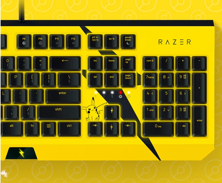Razer Pokemon Pikachu limited Mechanical Wired gaming keyboard 104keys backlight - Image 3 of 4