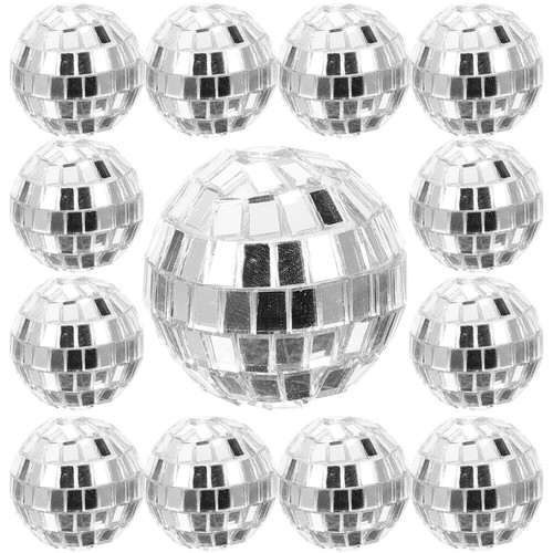 12 Stück Christbaumkugel Anhänger Disco Spiegel Mini Ornamente - Bild 2 von 20