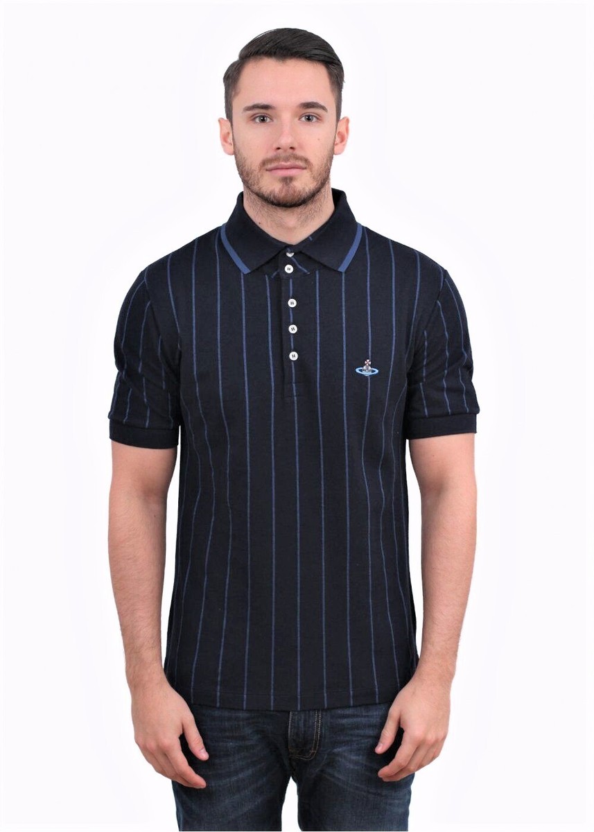 VIVIENNE WESTWOOD MAN Tipped Striped Polo Shirt w