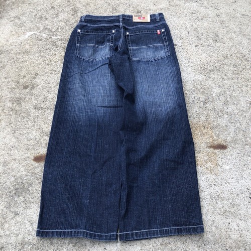 VTG Southpole Jeans Mens 34x32 Blue Baggy Red Tab Wide Leg Y2k Skater Hip Hop - Picture 7 of 16