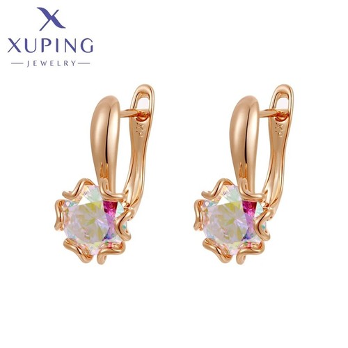 Xuping Jewelry New European Style Gold Color Women Huggies Earring Party 06.2024