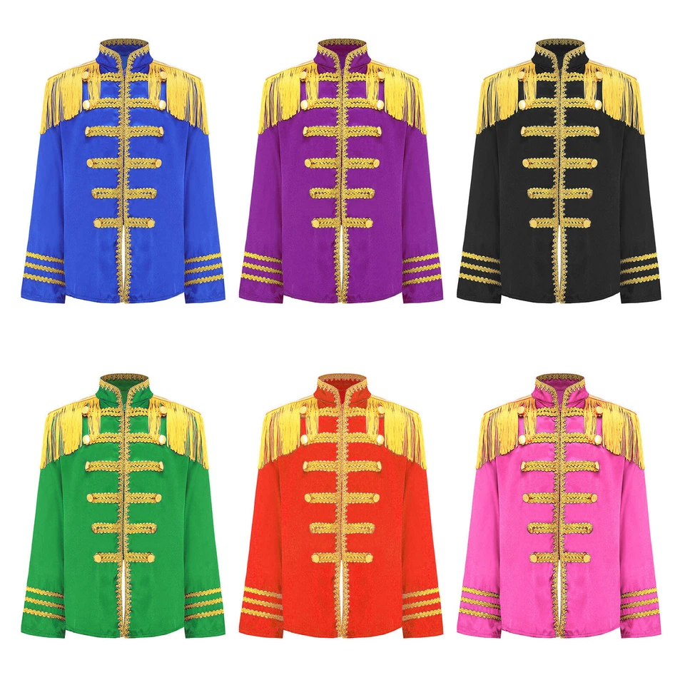 Camisa para niños Abrigo de músico Chaqueta de Halloween Juegos con disfraces Performance Disfraz de encaje dorado Foto 2 de 4