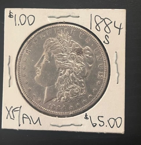 1884-S Morgan Silver Dollar XF/AU Condition
