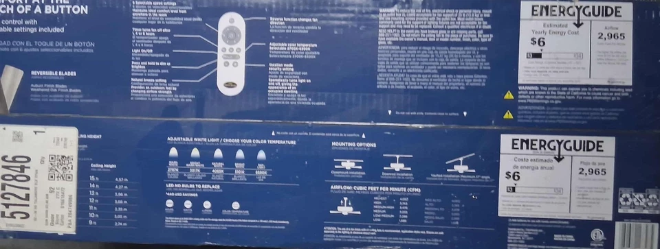 Harbor Breeze Ceiling Fan Remote Talamore 152,4 #5127846 NEW - Image 2 of 3