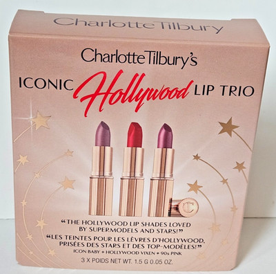Charlotte Tilbury Iconic Hollywood Lip Trio: Hollywood Vixen/90s Pink/Icon Baby