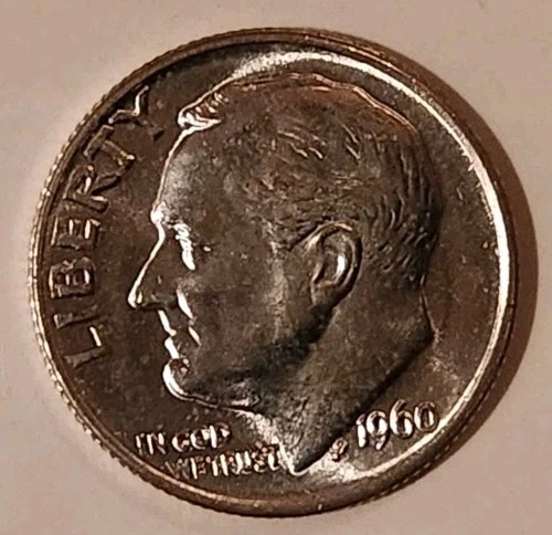 1960 P Roosevelt Dime Uncirculated 90% Silver