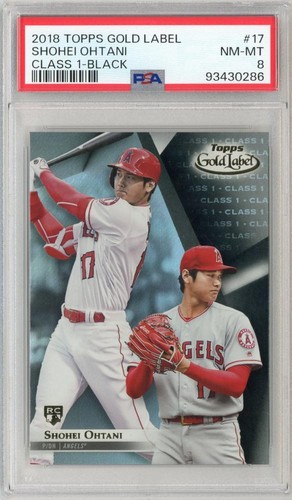 2018 Topps Gold Label Shohei Ohtani 17 Psa8 Los Angeles Angels