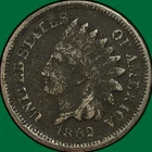 1862 Indian Head Cent Fine F Coin, Corrosion #38382