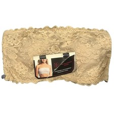 No Boundaries Juniors XXLNude Beige Removable Pads Wired Lace Bandeau Bra