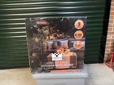 Adjustable Outdoor Patio Heater 3 Heat Setting Adjustable Height Angle Electric