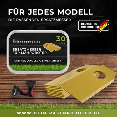 30x Titan Messer für Sunseeker X4 LiDAR Vision KI | Gold Edition